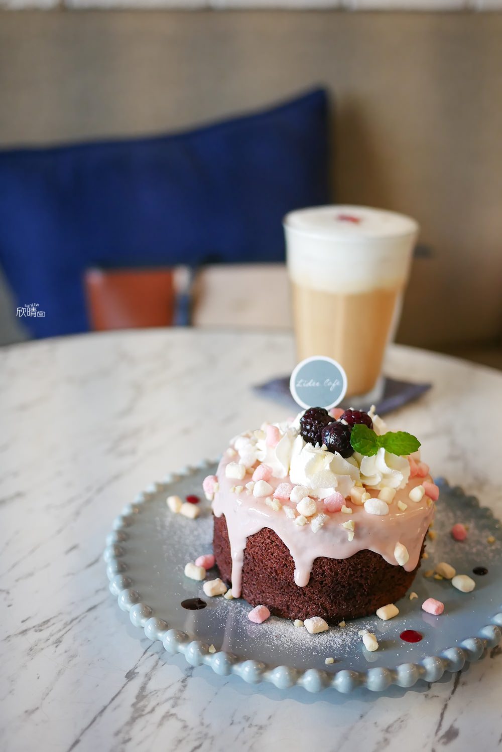 板橋下午茶咖啡廳推薦｜L'idée Café 樂點咖啡。草莓雪地戚風超適合IG打卡(菜單menu價錢)