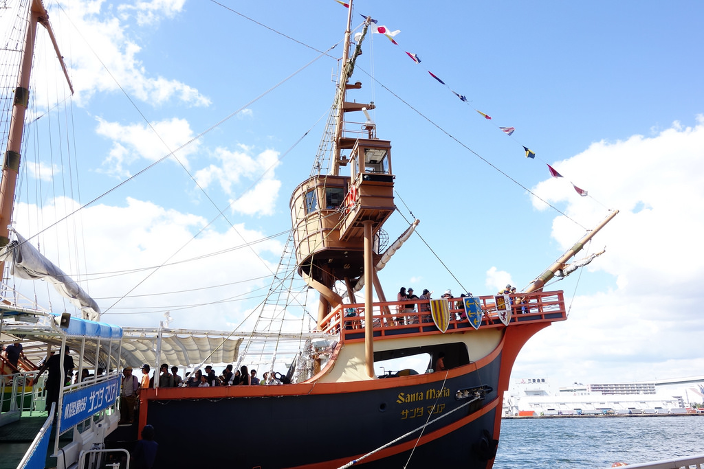 |大阪景點|帆船型觀光船聖瑪麗亞號+來當航海王囉！乘船一次就要1600日幣，買大阪周遊卡2300真的很划算