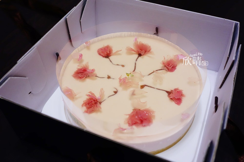 朵奇廚房 | 粉紅櫻花乳酪蛋糕6吋。天然健康手工創意蛋糕推薦