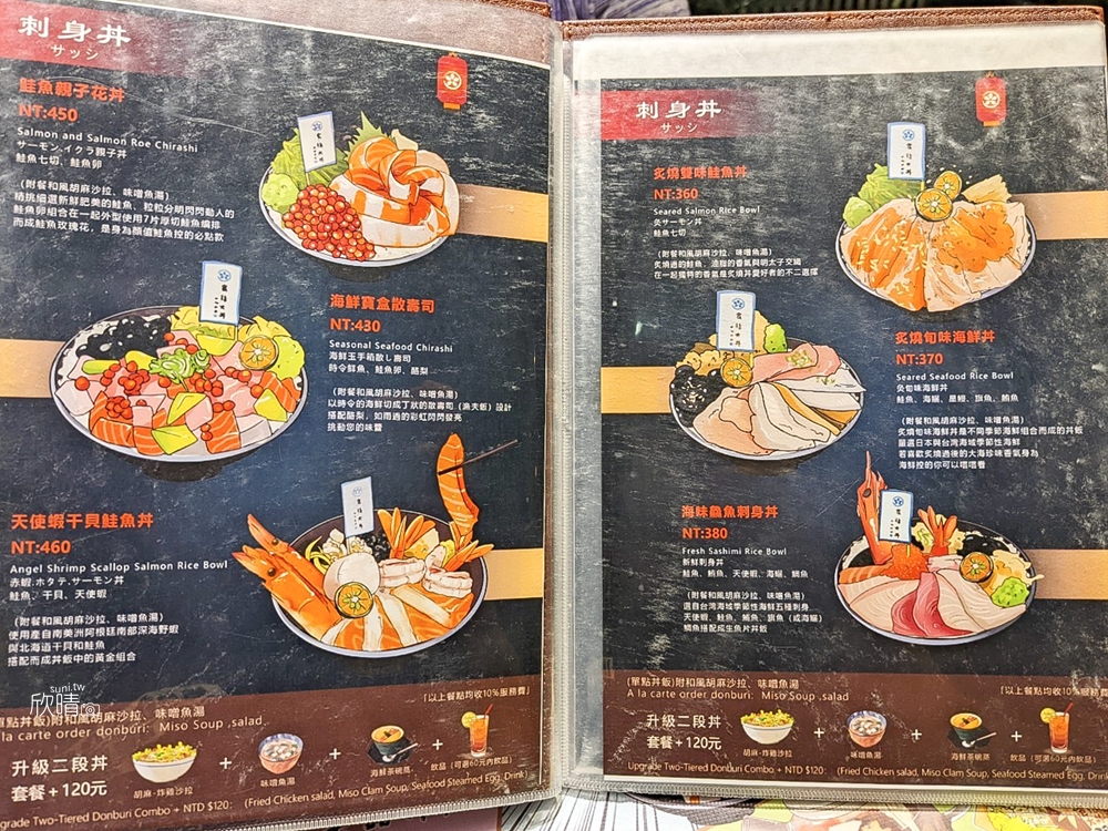 台北日式餐廳推薦｜食指大丼。IG打卡浮誇雙層生魚片丼飯~超級新鮮(菜單menu價錢)