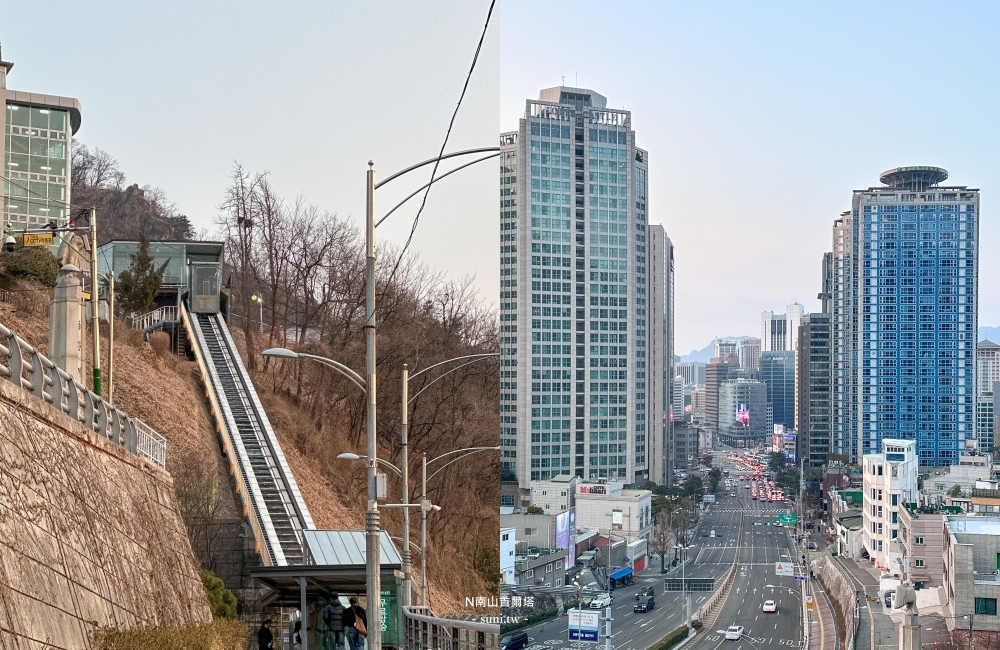 首爾景點推薦｜N南山首爾塔。搭乘南山纜車看夜景~櫻花季更美麗
