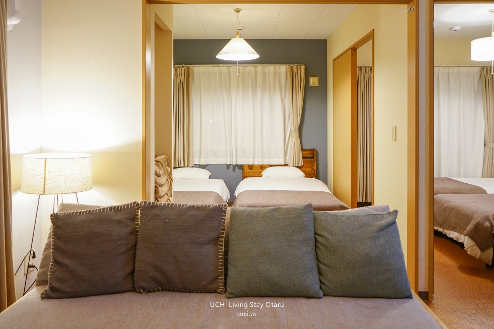 北海道小樽住宿｜UCHI Living Stay Suitengu。家庭房~提供廚房、備品、洗衣機