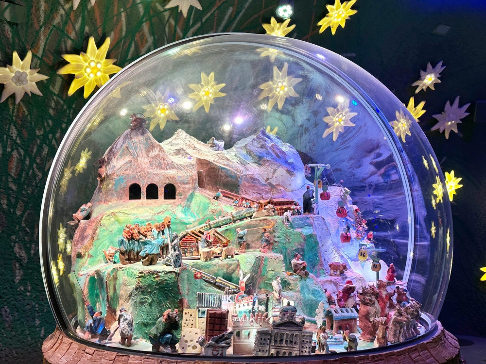 Alpine Sensation展覽雪球水晶球顯示阿爾卑斯山景