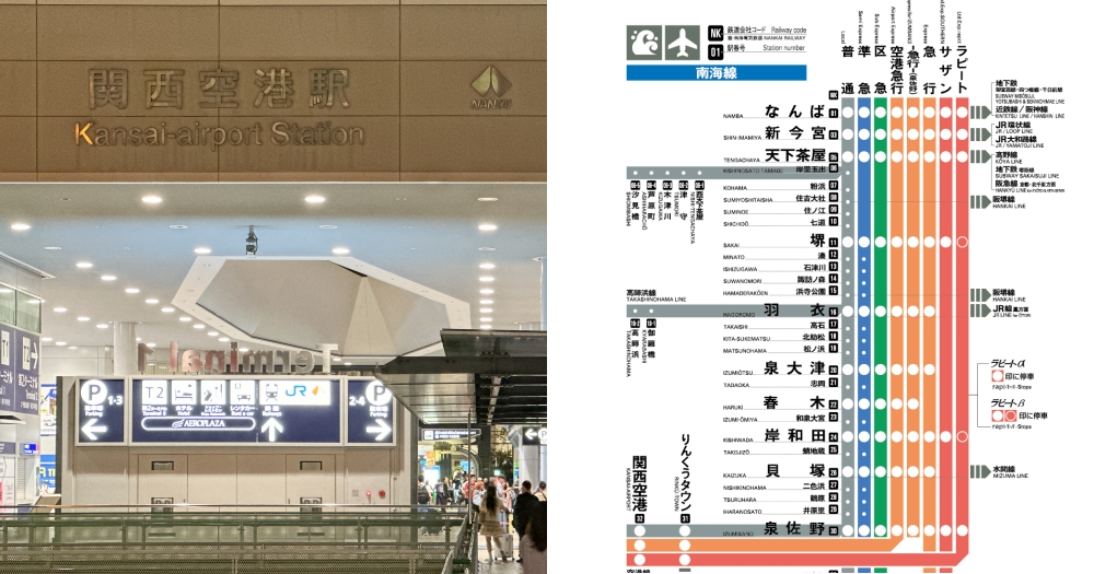 大阪關西機場到難波｜南海電鐵、JR如何搭乘? 最快34分鐘就能抵達~臨空城Outlet在哪裡? @欣晴。美食旅遊生活分享