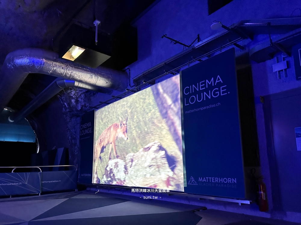 Matterhorn Glacier Paradise Cinema Lounge藍色燈光大螢幕動物紀錄片