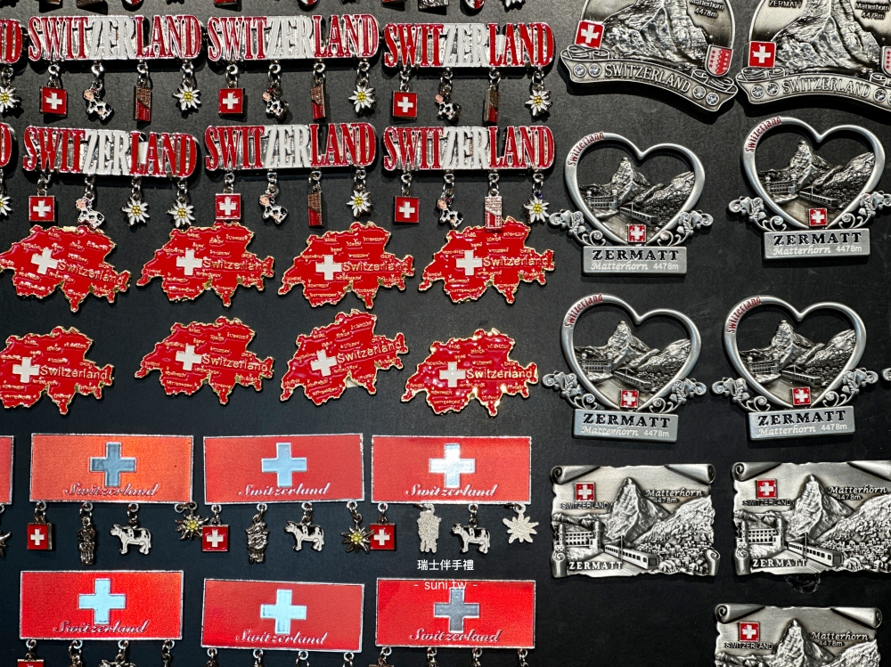 瑞士磁鐵紀念品紅色地圖國旗心形Zermatt金屬款