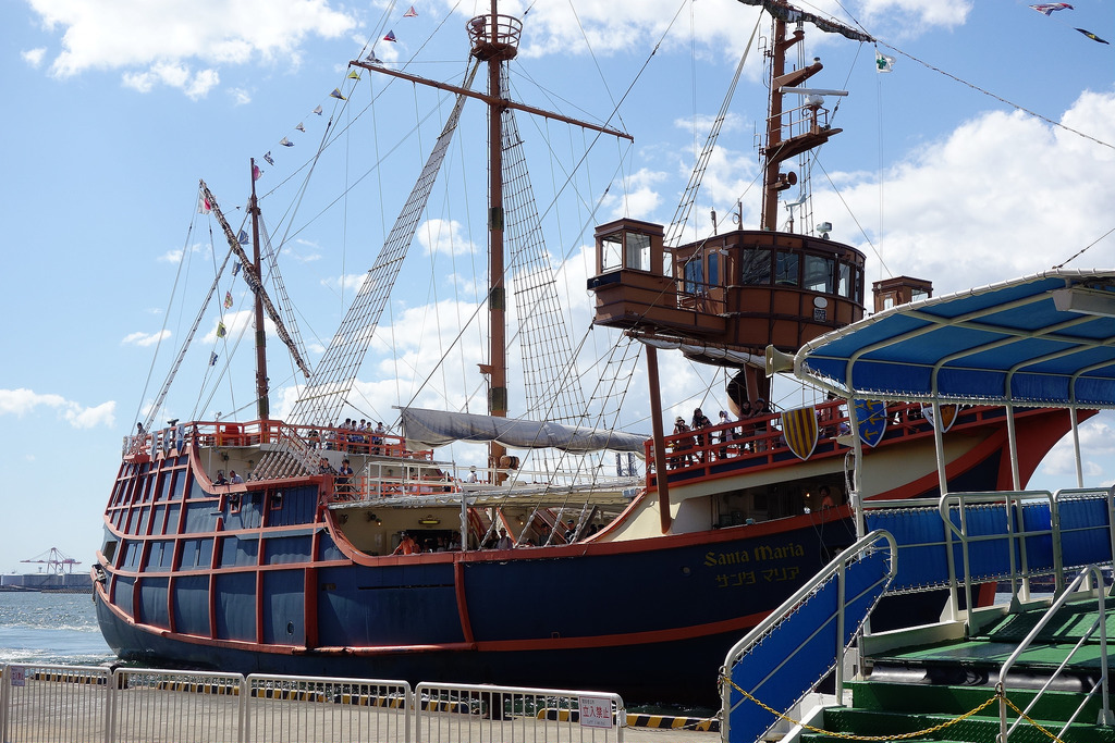 |大阪景點|帆船型觀光船聖瑪麗亞號+來當航海王囉！乘船一次就要1600日幣，買大阪周遊卡2300真的很划算 @欣晴。美食旅遊生活分享