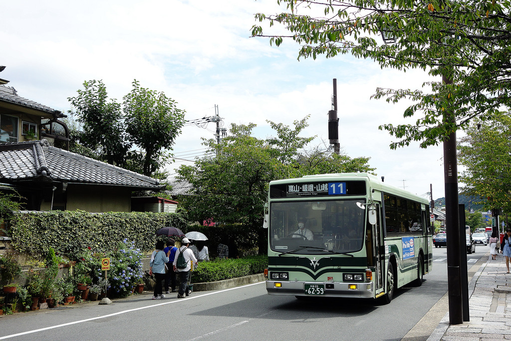 |京都景點|金閣寺搭公車前往嵐山，光是在渡月小橋就覺得心曠神怡阿！ @欣晴。美食旅遊生活分享