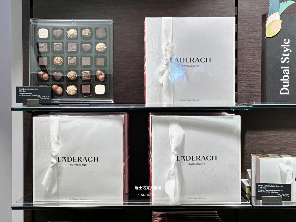 Läderach Mini Pralinés Selection 25顆松露巧克力CHF25白色硬殼禮盒蝴蝶結