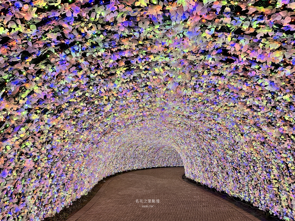 名古屋出發去｜名花之里燈海。200公尺光廊和立體燈光秀~交通門票價位