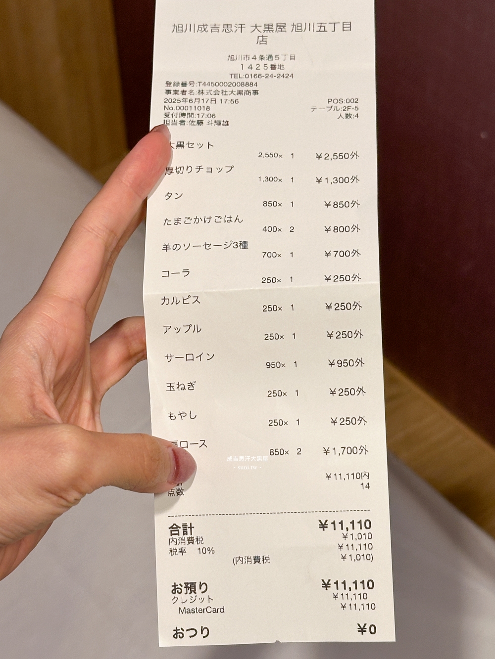 旭川美食推薦｜成吉思汗大黑屋。毫無腥味的羊肉美食~推薦羊舌(菜單menu)