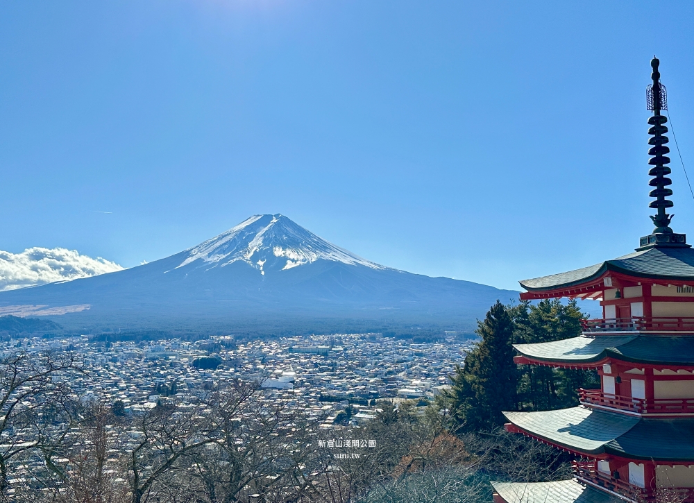 河口湖景點推薦|新倉山淺間公園。富士山與五重塔~冬天會有櫻花美景 河口湖景點推薦|新倉山淺間公園。富士山與五重塔~冬天會有櫻花美景