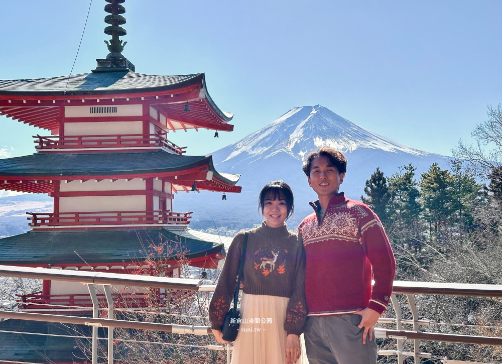 河口湖景點推薦|新倉山淺間公園。富士山與五重塔~冬天會有櫻花美景 河口湖景點推薦|新倉山淺間公園。富士山與五重塔~冬天會有櫻花美景