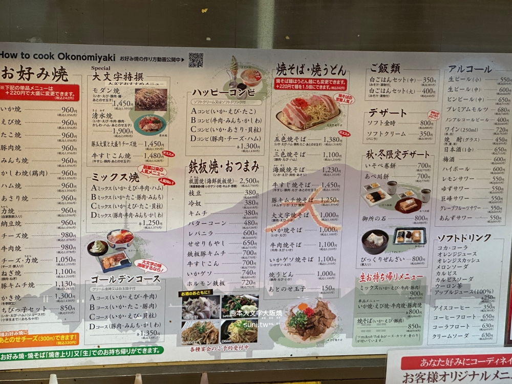 熊本美食推薦｜大文字大阪燒本店：熊本熊造型大阪燒太可愛！高CP值套餐推薦