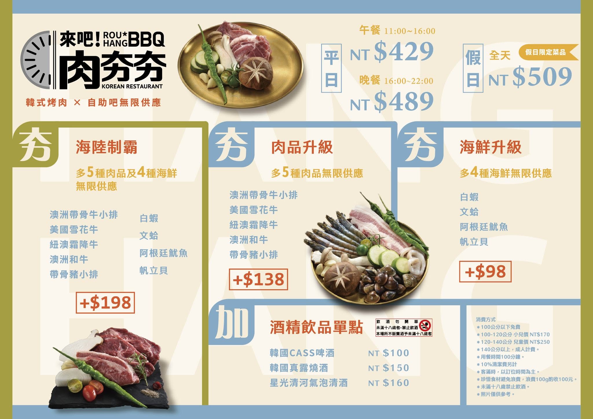 肉夯夯｜新竹韓式燒肉吃到飽推薦！平日429元起、炸雞海鮮煎餅必拿