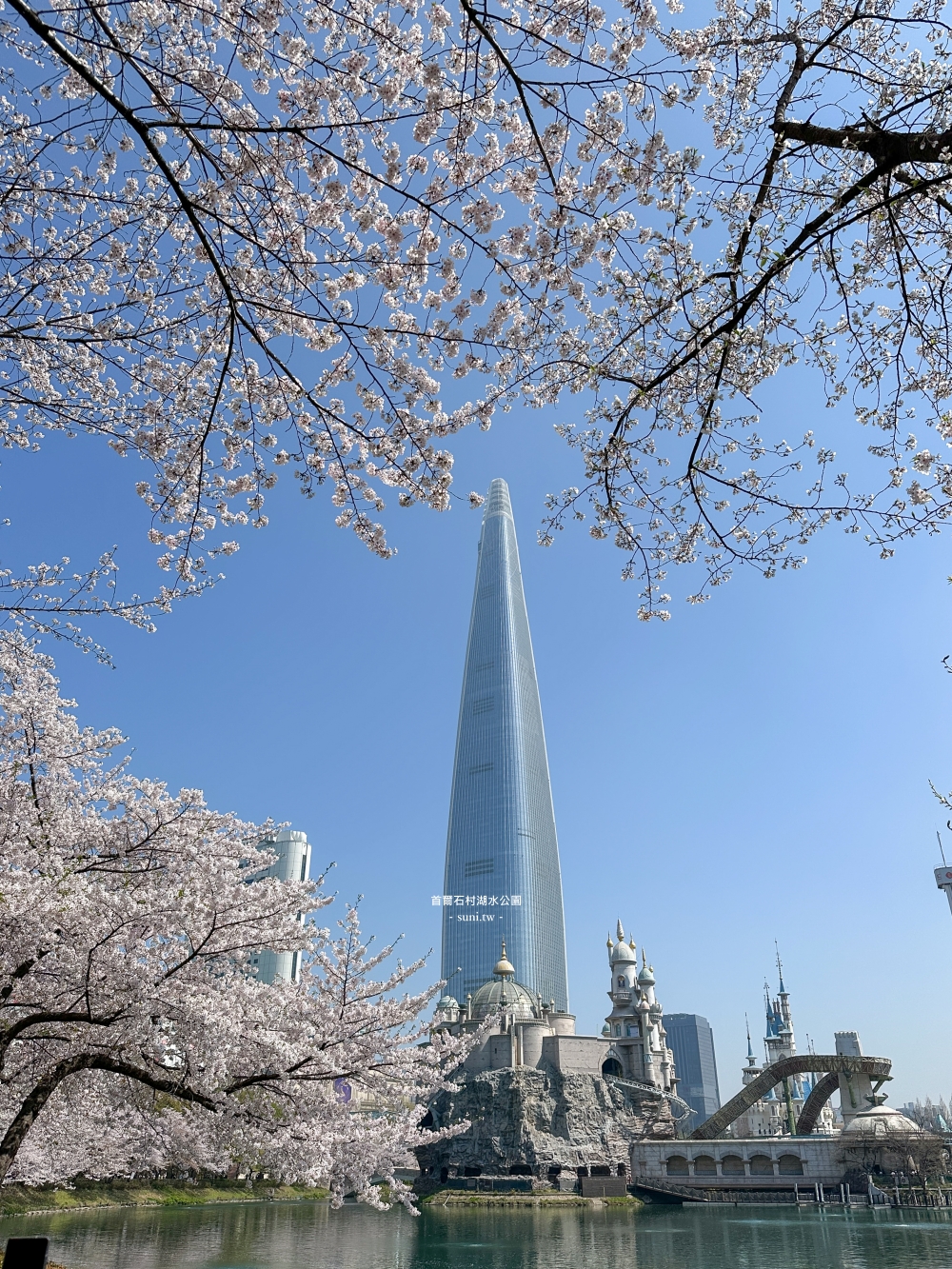 石村湖水公園｜首爾必去櫻花景點。樂天世界樂園城堡、首爾最高塔Seoul Sky